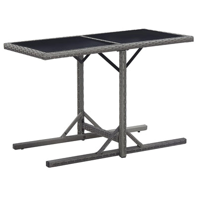 vidaXL 3 Piece Bistro Set with Cushions Poly Rattan Beige