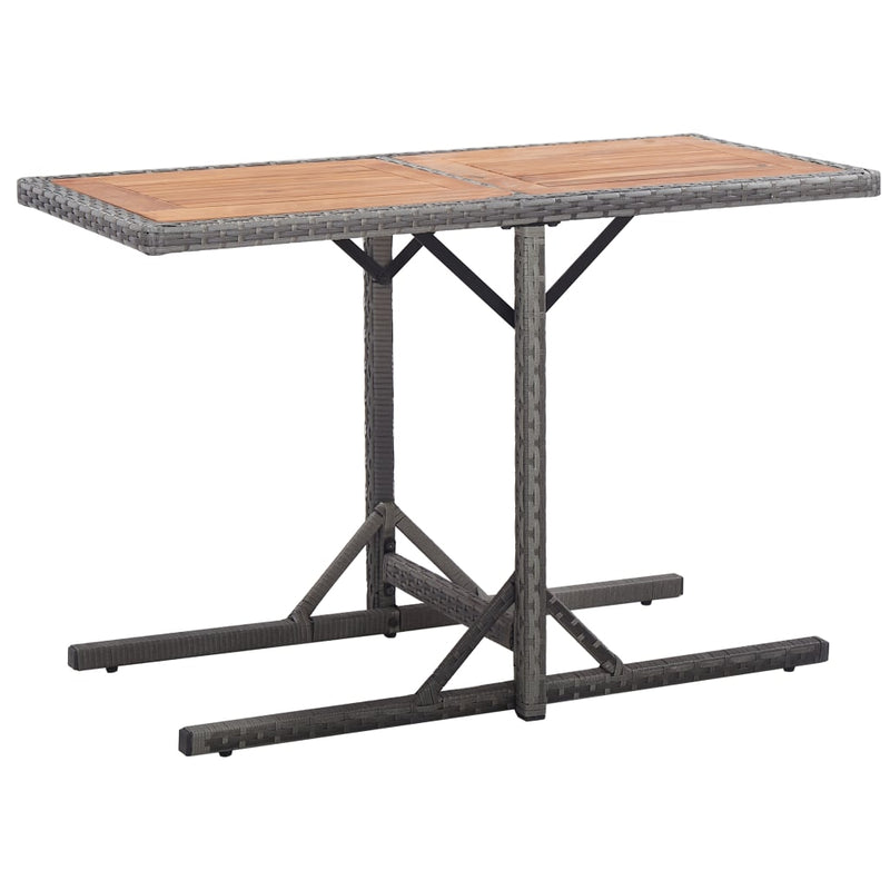 vidaXL 3 Piece Bistro Set with Cushions Poly Rattan Black