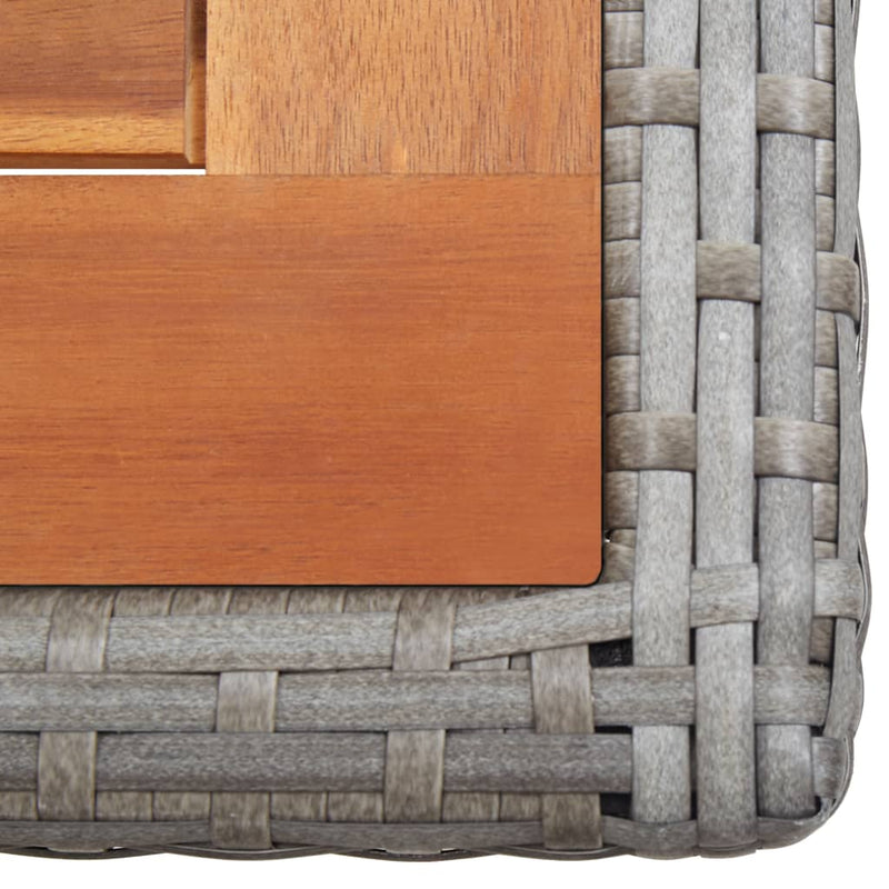 vidaXL 3 Piece Bistro Set with Cushions Poly Rattan Black