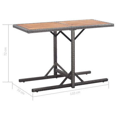 vidaXL 3 Piece Bistro Set with Cushions Poly Rattan Black