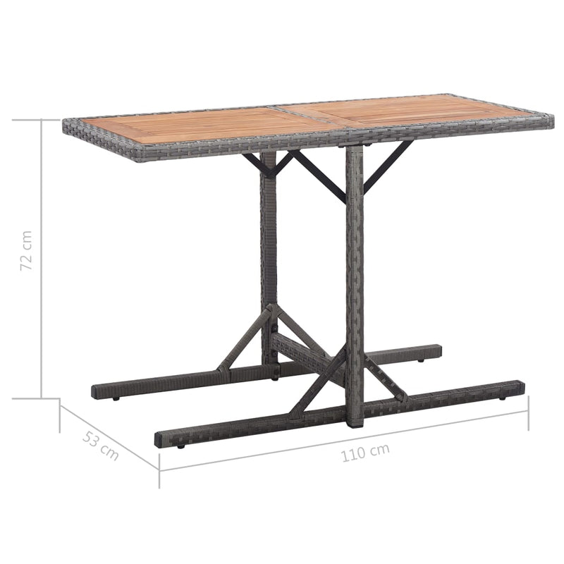 vidaXL 3 Piece Bistro Set with Cushions Poly Rattan Black