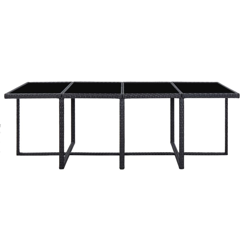 vidaXL 13 Piece Outdoor Dining Set with Cushions Poly Rattan Anthracite