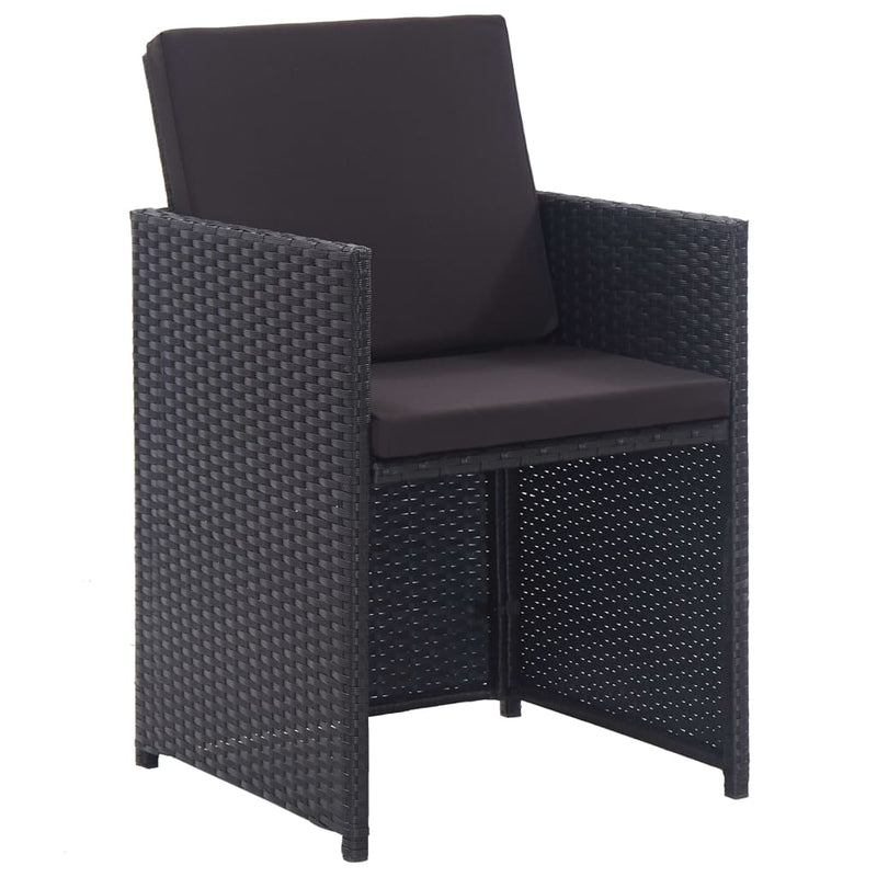 vidaXL 13 Piece Outdoor Dining Set with Cushions Poly Rattan Anthracite