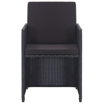 vidaXL 13 Piece Outdoor Dining Set with Cushions Poly Rattan Anthracite