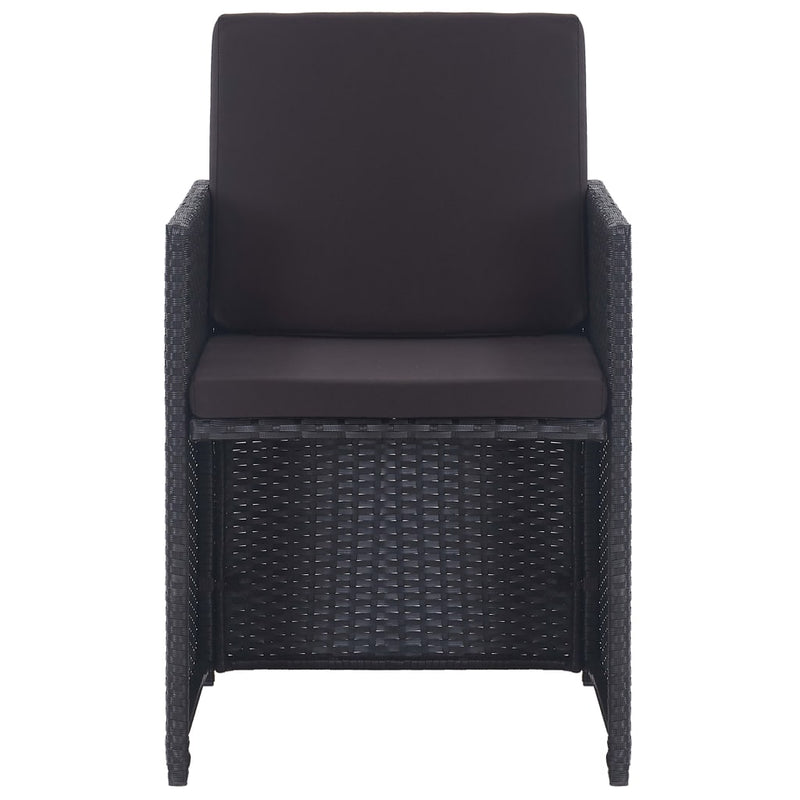 vidaXL 13 Piece Outdoor Dining Set with Cushions Poly Rattan Anthracite