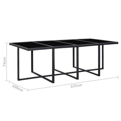 vidaXL 13 Piece Outdoor Dining Set with Cushions Poly Rattan Anthracite