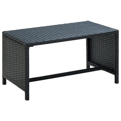 vidaXL Coffee Table Anthracite 70x40x38 cm Poly Rattan