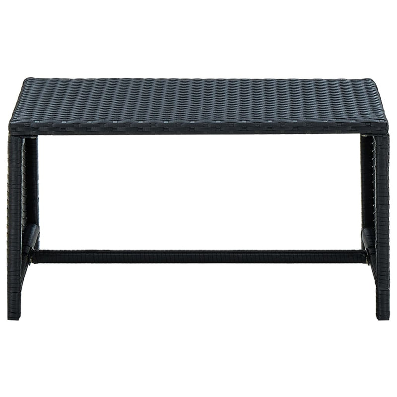 vidaXL Coffee Table Anthracite 70x40x38 cm Poly Rattan
