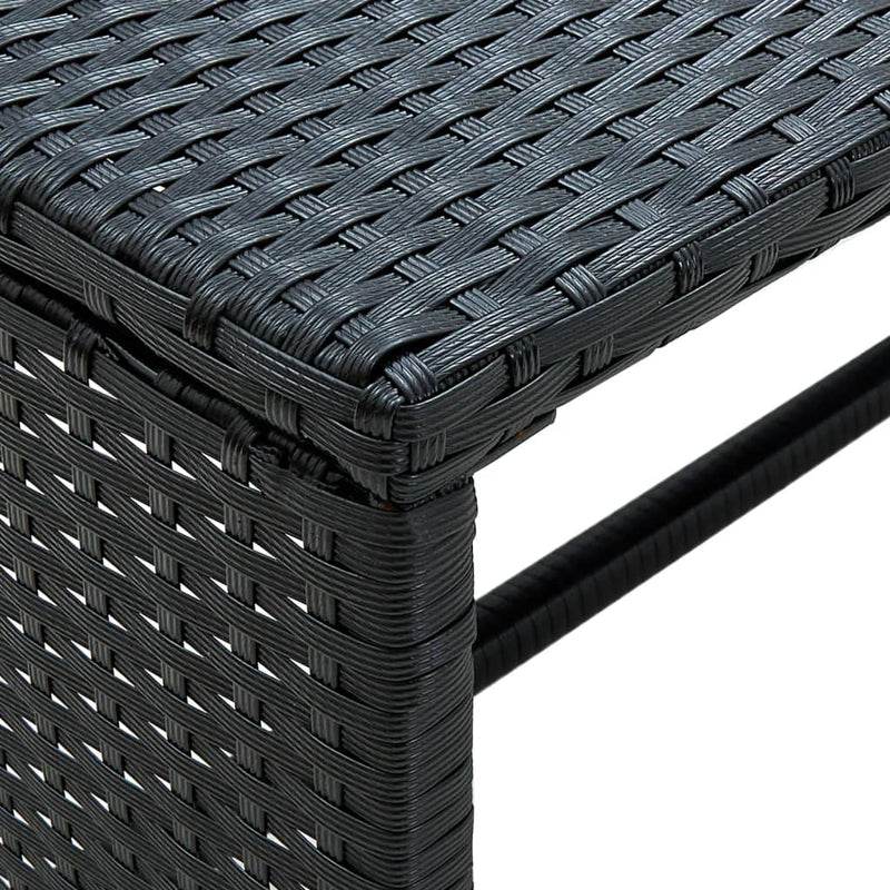 vidaXL Coffee Table Anthracite 70x40x38 cm Poly Rattan
