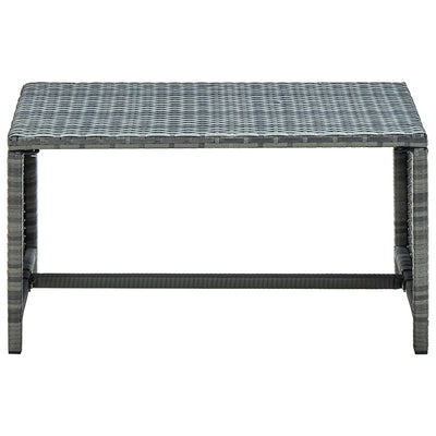 vidaXL Coffee Table Anthracite 70x40x38 cm Poly Rattan
