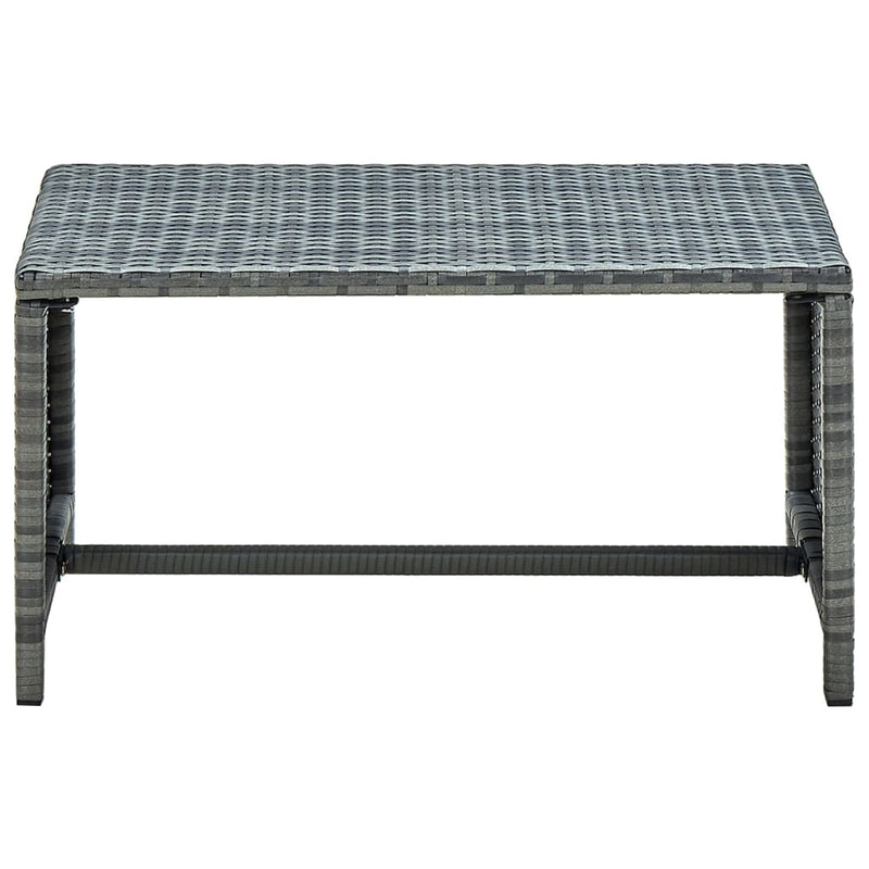 vidaXL Coffee Table Anthracite 70x40x38 cm Poly Rattan