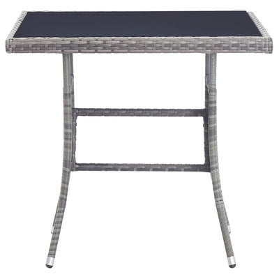 vidaXL 5 Piece Outdoor Dining Set with Cushions Poly Rattan Grey