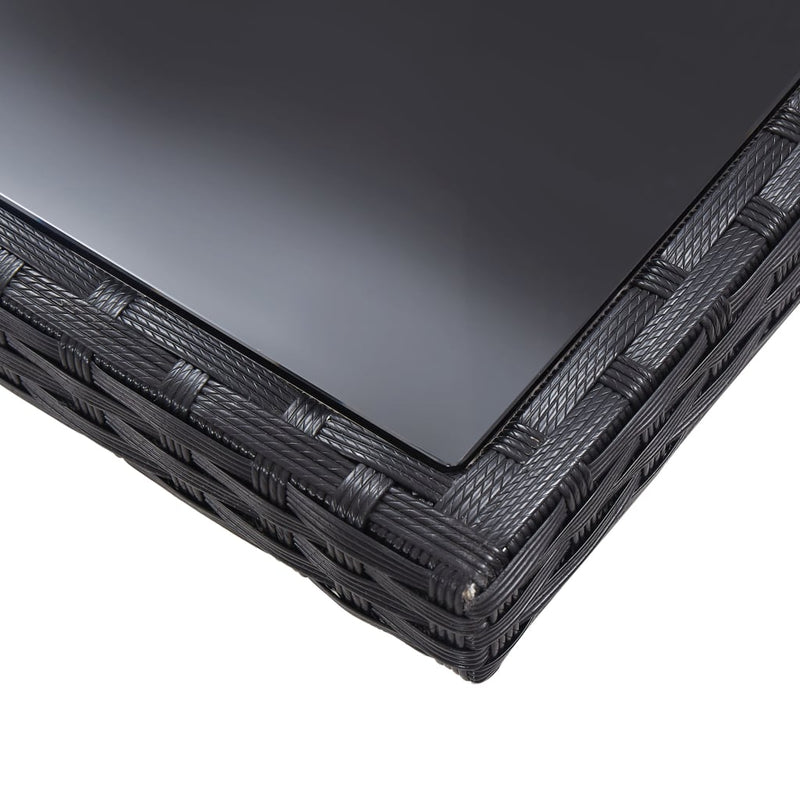 vidaXL 5 Piece Outdoor Dining Set Poly Rattan Black