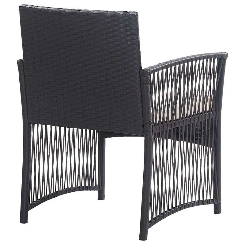 vidaXL 4 Piece Garden Lounge Set with Cushion Poly Rattan Anthracite