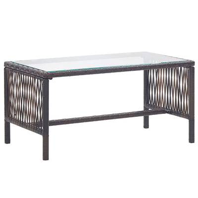 vidaXL 4 Piece Garden Lounge Set with Cushion Poly Rattan Anthracite