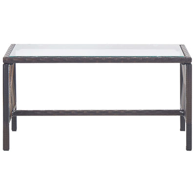 vidaXL 4 Piece Garden Lounge Set with Cushion Poly Rattan Anthracite