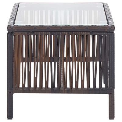 vidaXL 4 Piece Garden Lounge Set with Cushion Poly Rattan Anthracite