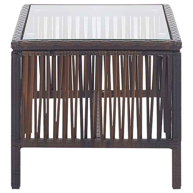 vidaXL 4 Piece Garden Lounge Set with Cushion Poly Rattan Anthracite