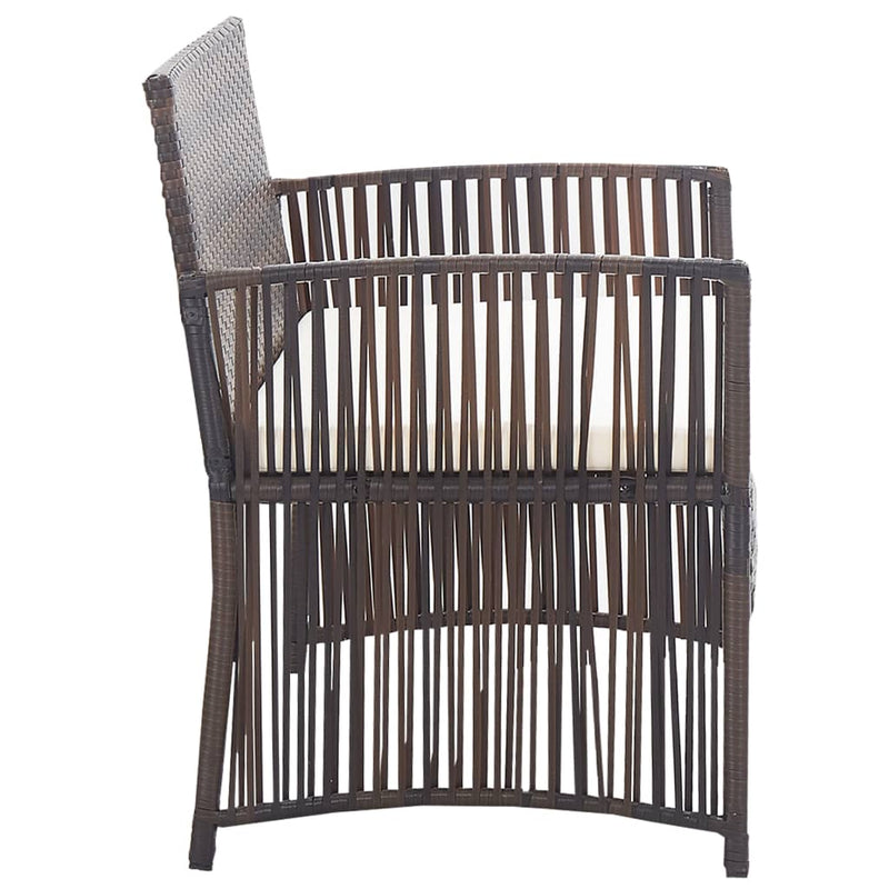 vidaXL 4 Piece Garden Lounge Set with Cushion Poly Rattan Anthracite