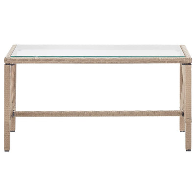 vidaXL 4 Piece Garden Lounge Set with Cushion Poly Rattan Anthracite