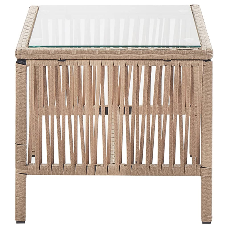 vidaXL 4 Piece Garden Lounge Set with Cushion Poly Rattan Anthracite