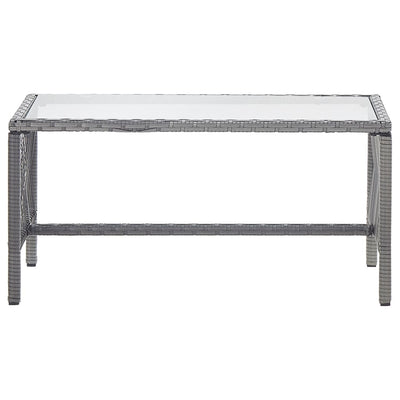 vidaXL 4 Piece Garden Lounge Set with Cushion Poly Rattan Anthracite