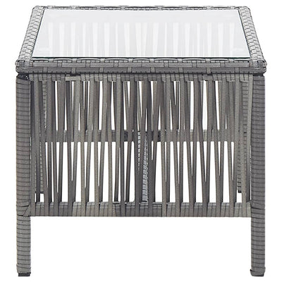 vidaXL 4 Piece Garden Lounge Set with Cushion Poly Rattan Anthracite