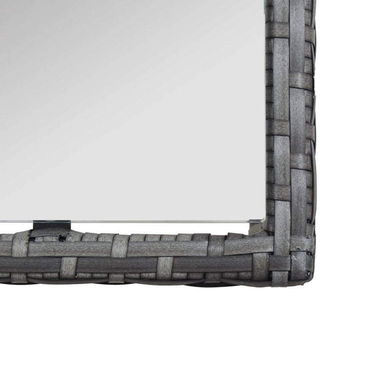 vidaXL 4 Piece Garden Lounge Set with Cushion Poly Rattan Anthracite