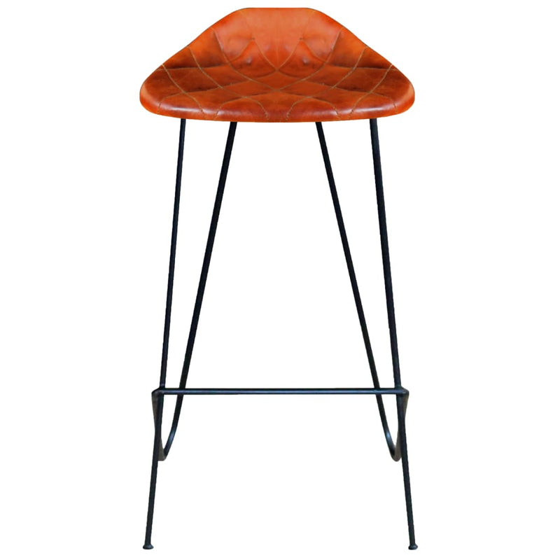 vidaXL 5 Piece Bar Set Solid Wood Reclaimed and Real Leather