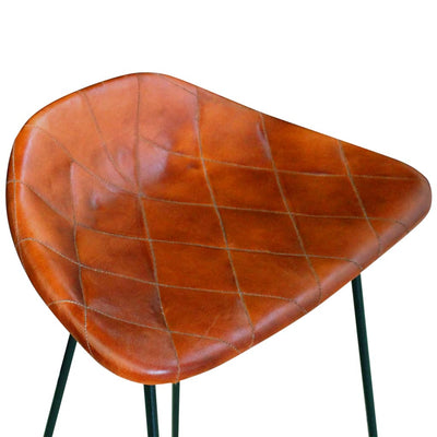 vidaXL 5 Piece Bar Set Solid Wood Reclaimed and Real Leather