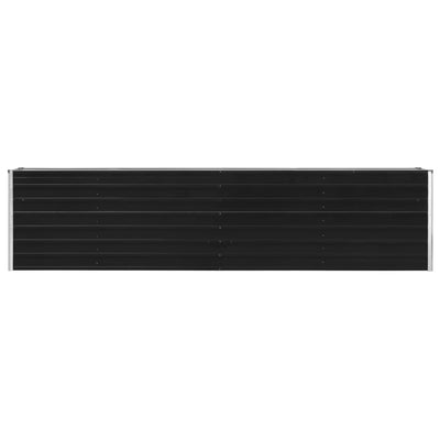 vidaXL Raised Garden Bed 320x40x77 cm Galvanised Steel Anthracite