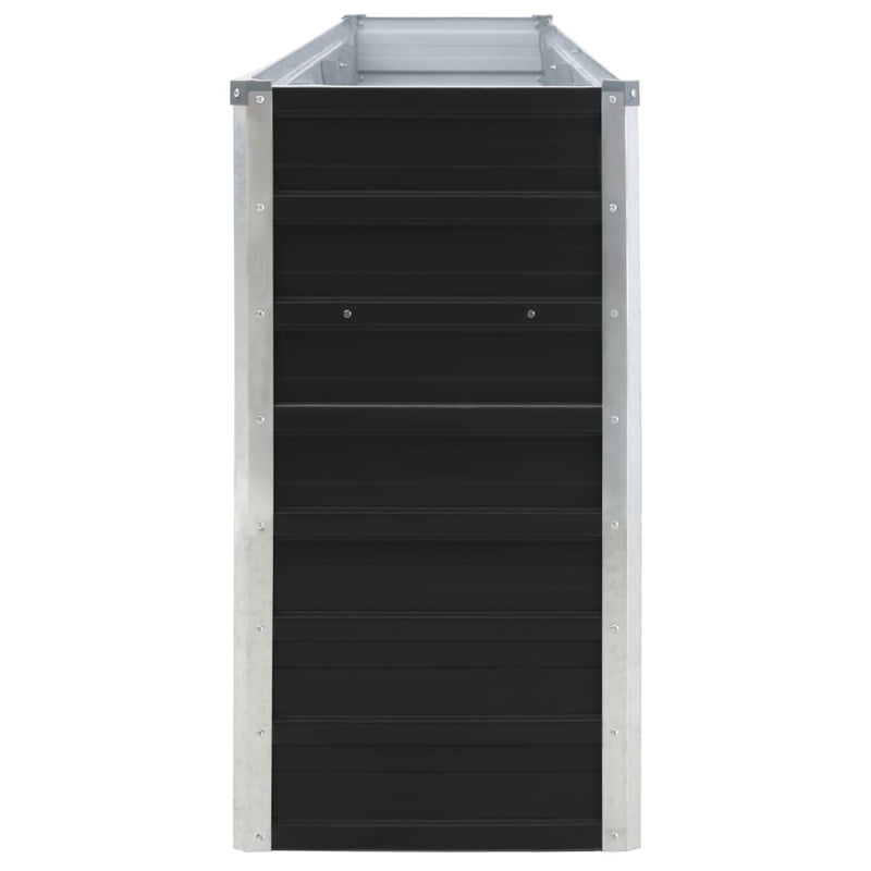 vidaXL Raised Garden Bed 320x40x77 cm Galvanised Steel Anthracite