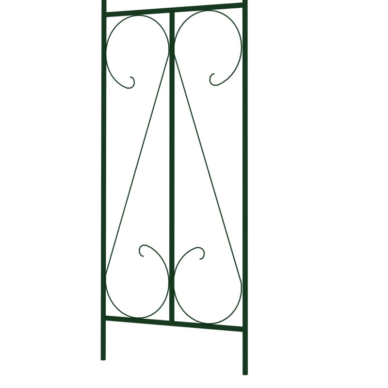 vidaXL Garden Arch Black 150x34x240 cm Iron
