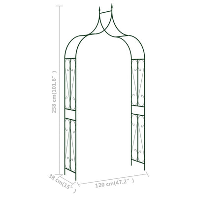 vidaXL Garden Arch Black 150x34x240 cm Iron