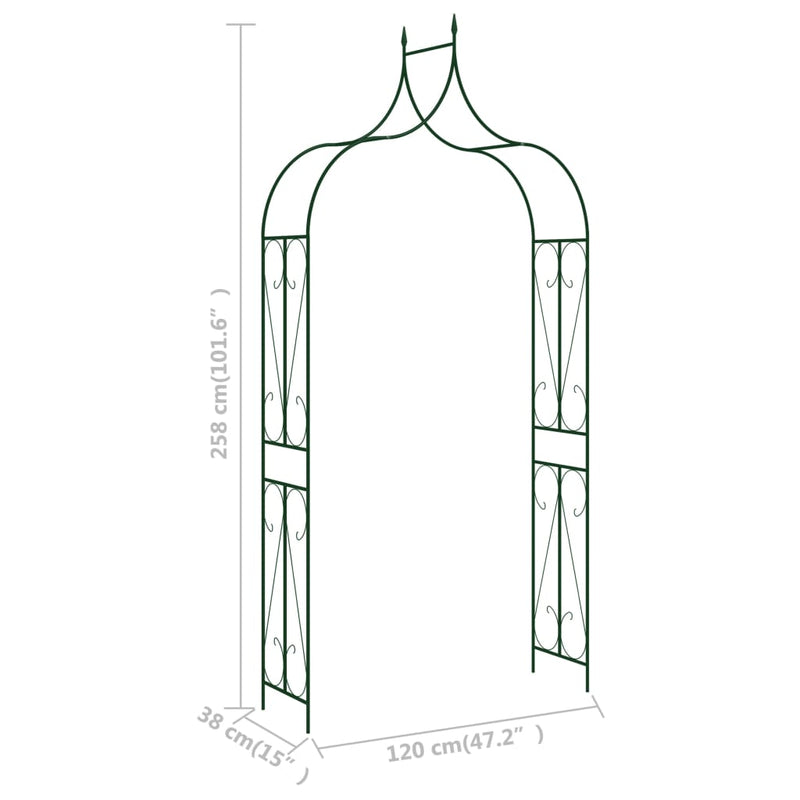 vidaXL Garden Arch Black 150x34x240 cm Iron