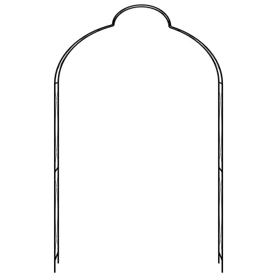 vidaXL Garden Arch Black 150x34x240 cm Iron