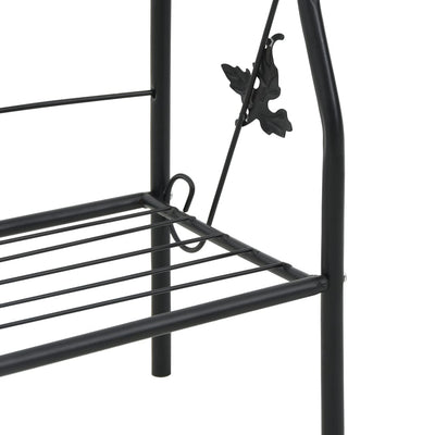 vidaXL 3-Layer Plant Rack Black 52x28x128 cm Iron