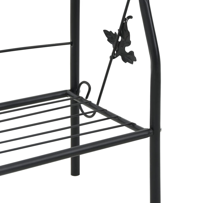 vidaXL 3-Layer Plant Rack Black 52x28x128 cm Iron