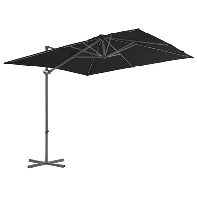 vidaXL Cantilever Garden Parasol with Steel Pole Black 250x250 cm