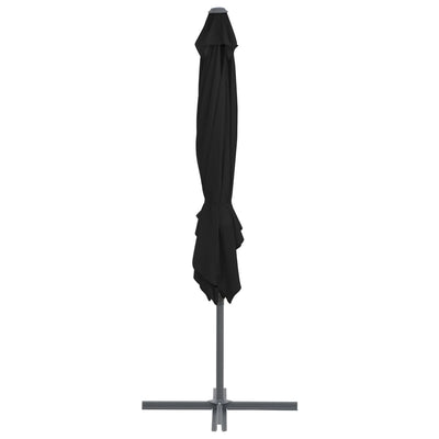 vidaXL Cantilever Garden Parasol with Steel Pole Black 250x250 cm
