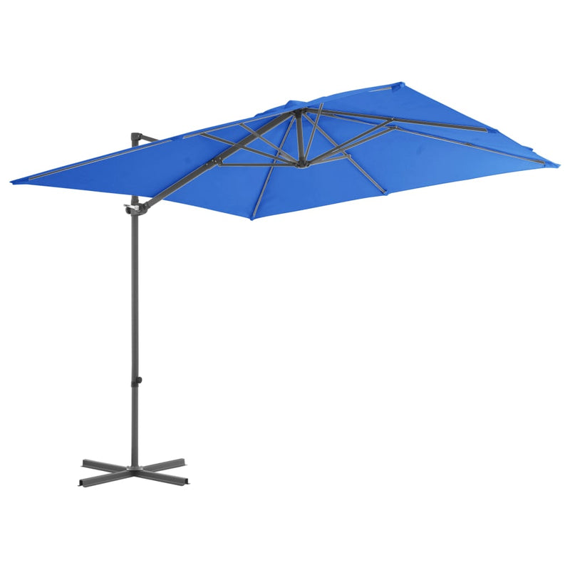 vidaXL Cantilever Garden Parasol with Steel Pole Black 250x250 cm