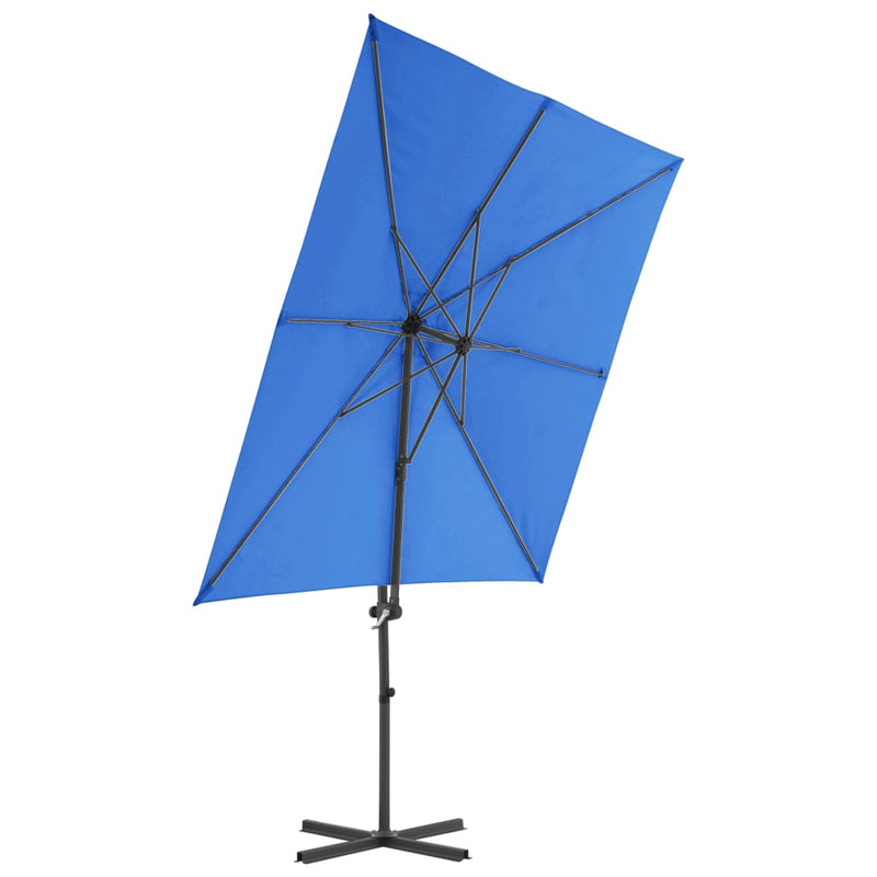 vidaXL Cantilever Garden Parasol with Steel Pole Black 250x250 cm