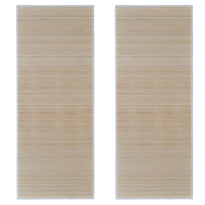 vidaXL Rectangular Natural Bamboo Rugs 2 pcs 120x180 cm