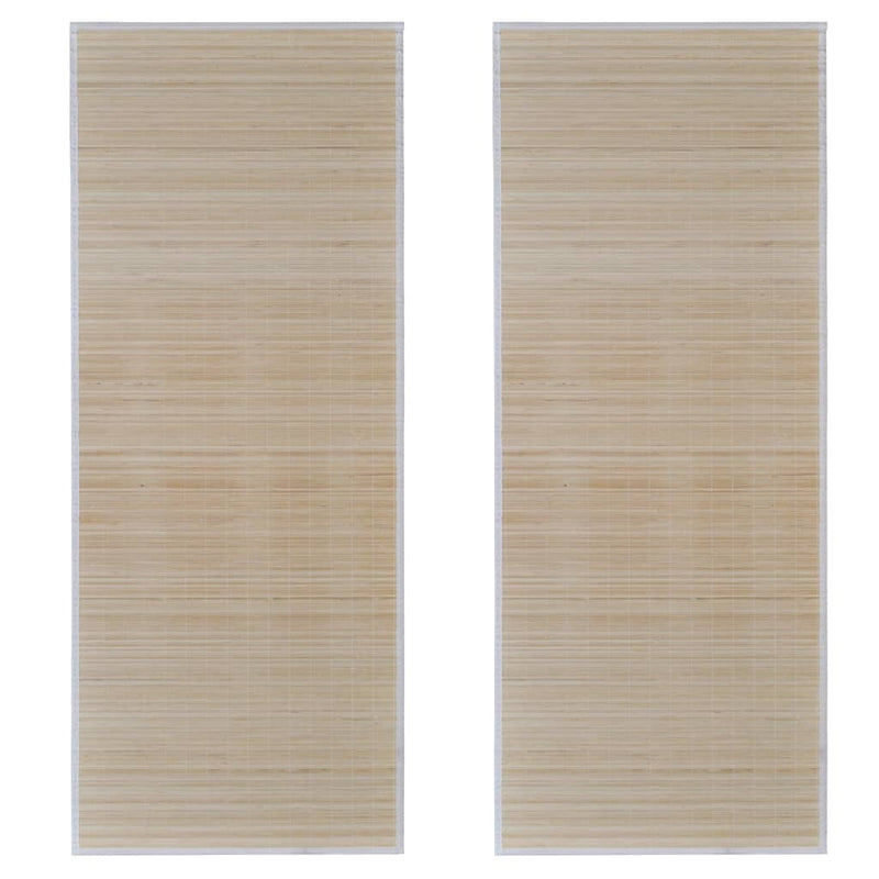 vidaXL Rectangular Natural Bamboo Rugs 2 pcs 120x180 cm