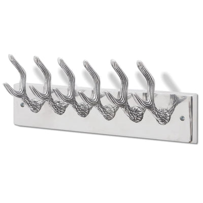 vidaXL Wardrobe Coat Hooks 4 pcs Silver Aluminium