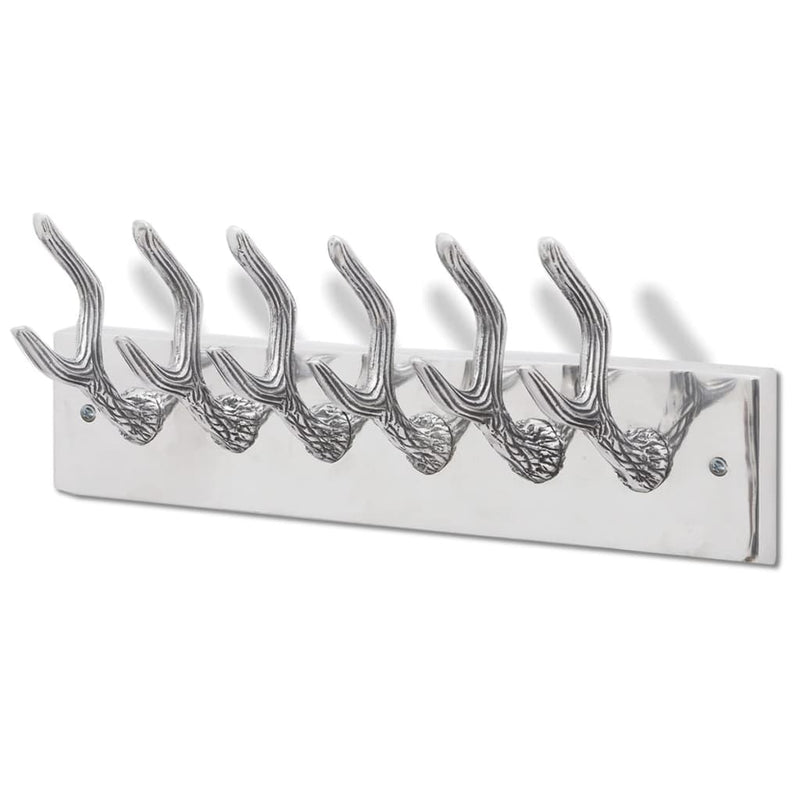 vidaXL Wardrobe Coat Hooks 4 pcs Silver Aluminium