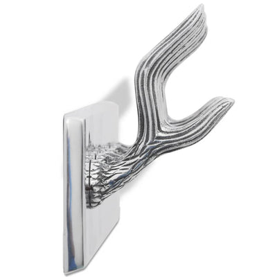 vidaXL Wardrobe Coat Hooks 4 pcs Silver Aluminium