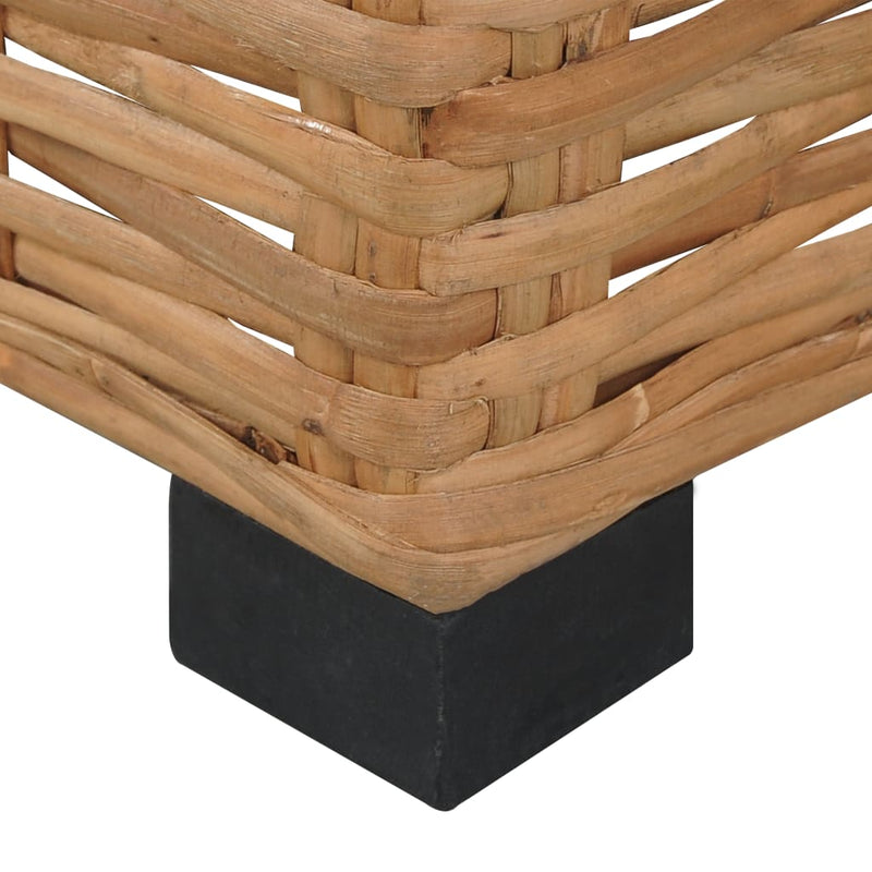 vidaXL Armless Sofa with Cushions Natural Rattan