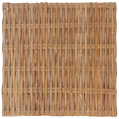 vidaXL Footrest with Cushion Natural Rattan