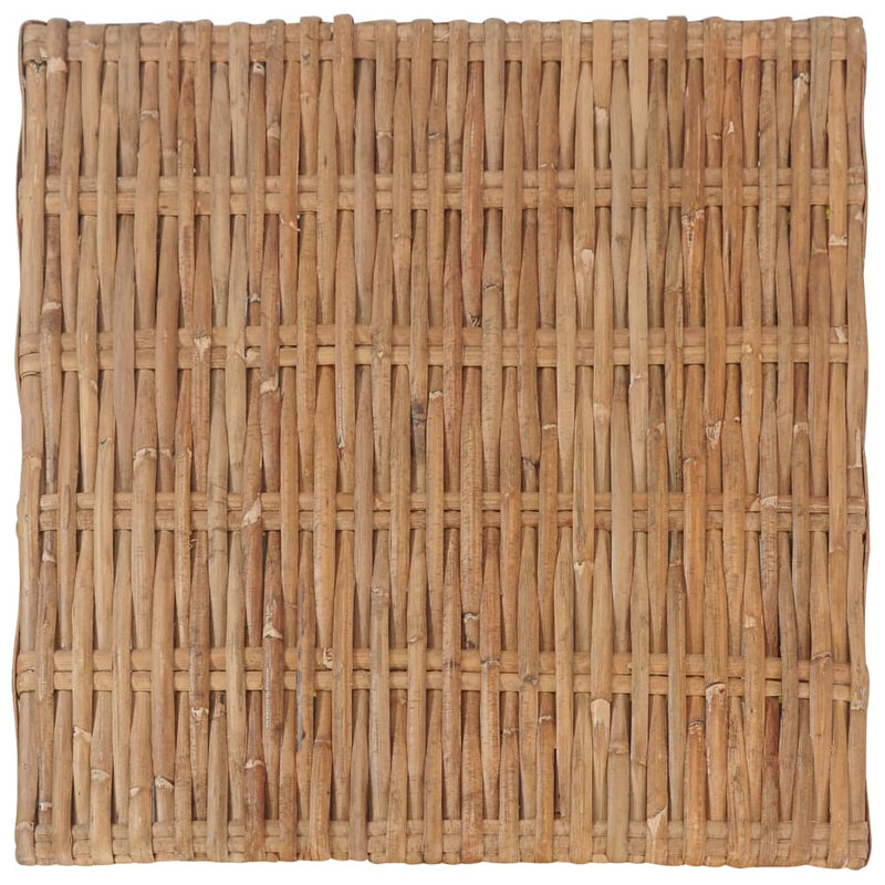 vidaXL Footrest with Cushion Natural Rattan
